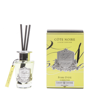*CLEARANCE* Cote Noire Diffuser Set 90ml - Summer Pear - Silver